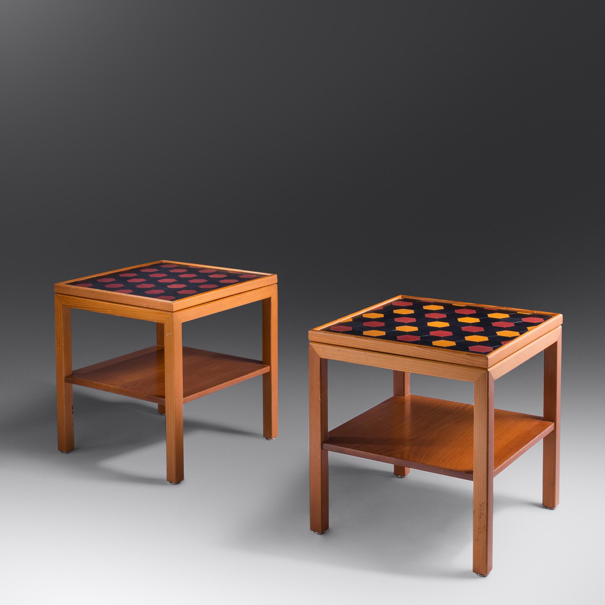 Rare Tray Tables, c. 1970 Bottega Pier Luigi Ghianda, Italy