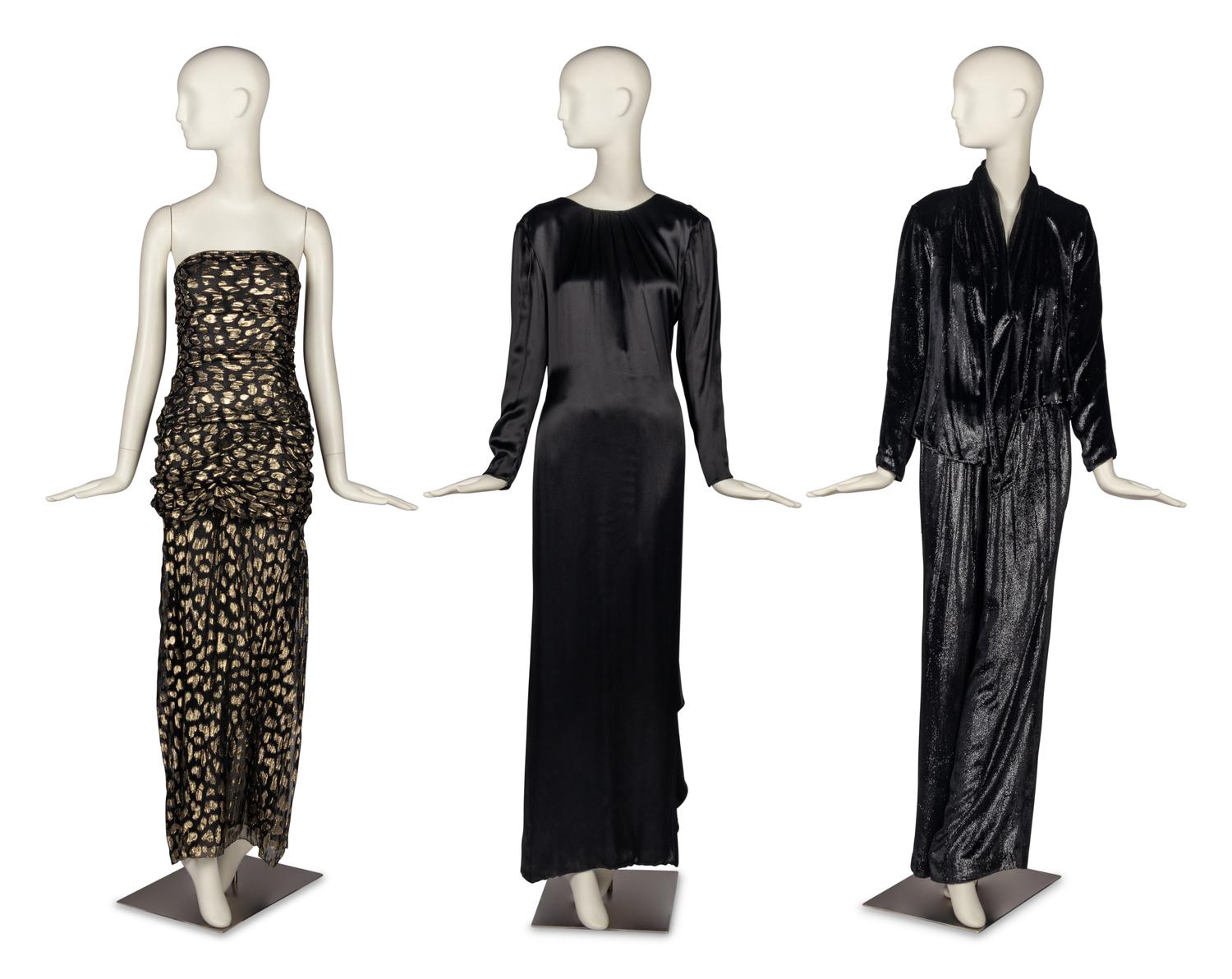 Three Designer Ensembles by Amen Wardy, Givenchy, and One Unlabeled, 1980s