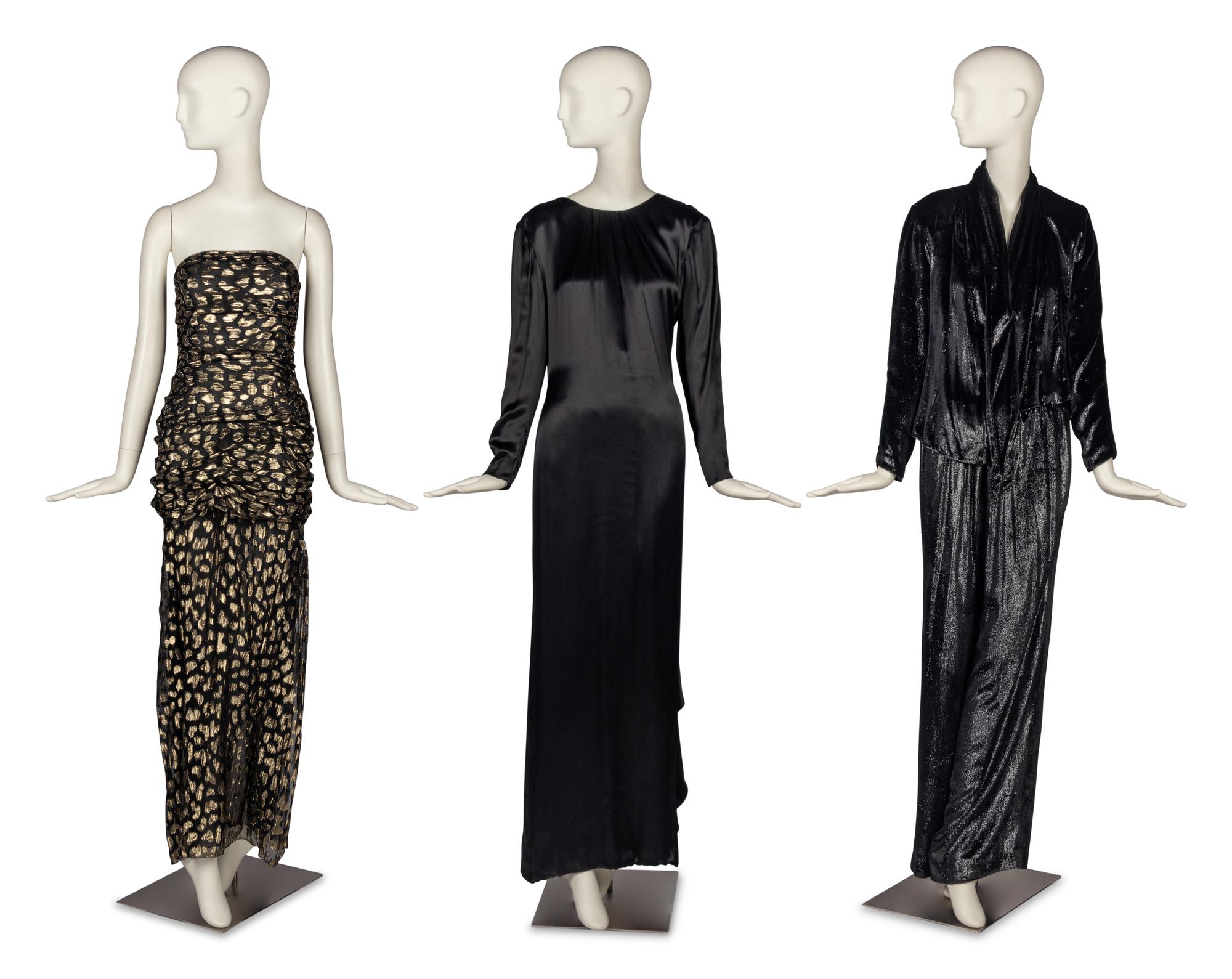 Three Designer Ensembles by Amen Wardy, Givenchy, and One Unlabeled, 1980s