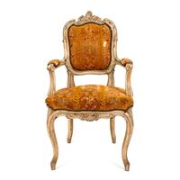 A Louis XV Style Carved Diminutive Fauteuil — LATE 18TH / EARLY 19TH CENTURY