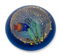 A Group of Five Millefiori Glass Paperweights