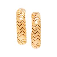 BULGARI, YELLOW GOLD 'SPIGA' EARRINGS