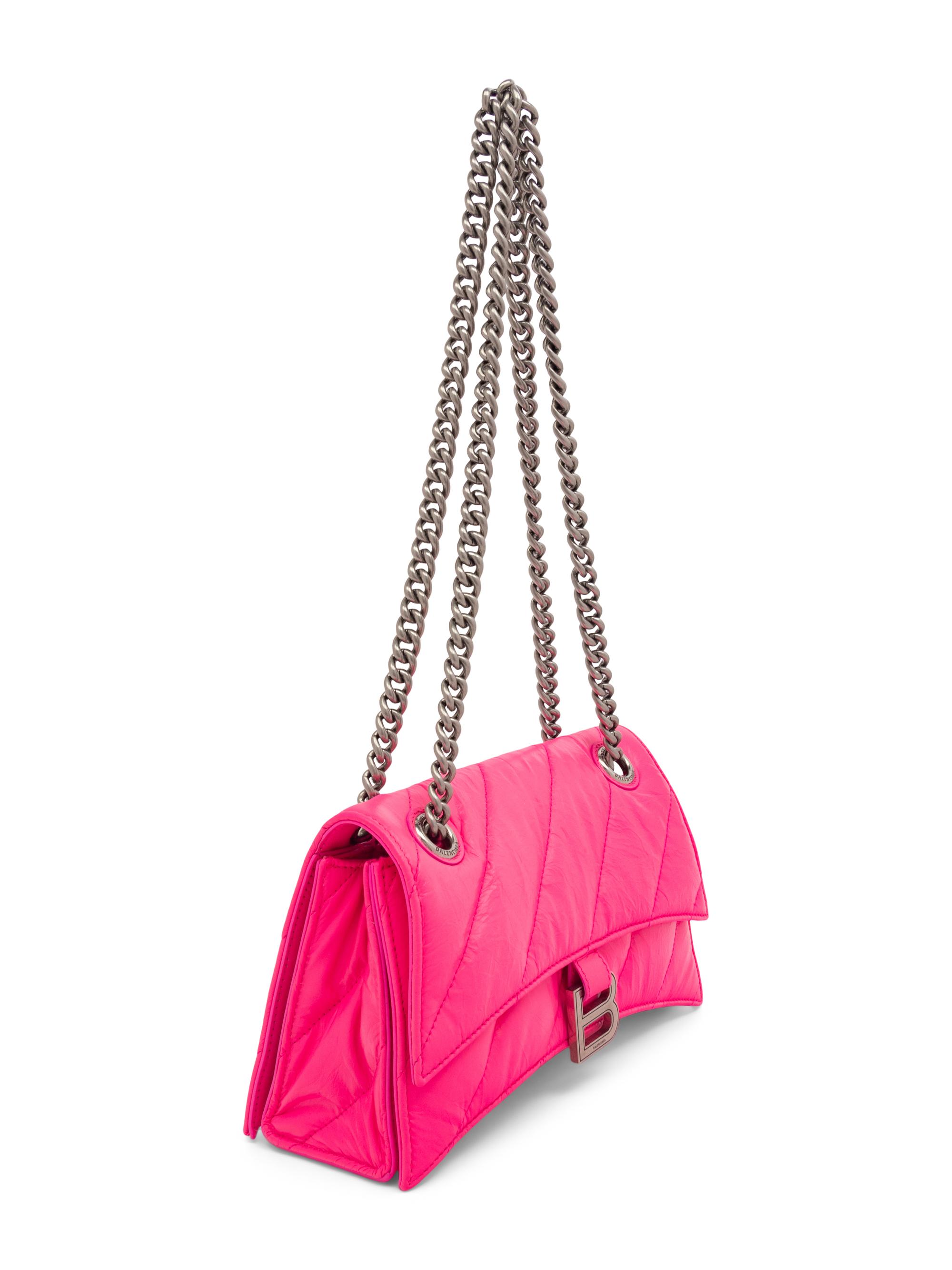 Balenciaga Neon Pink Crush Flap Bag