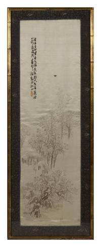 A Set of Four Japanese Silk Panels — 20TH CENTURY