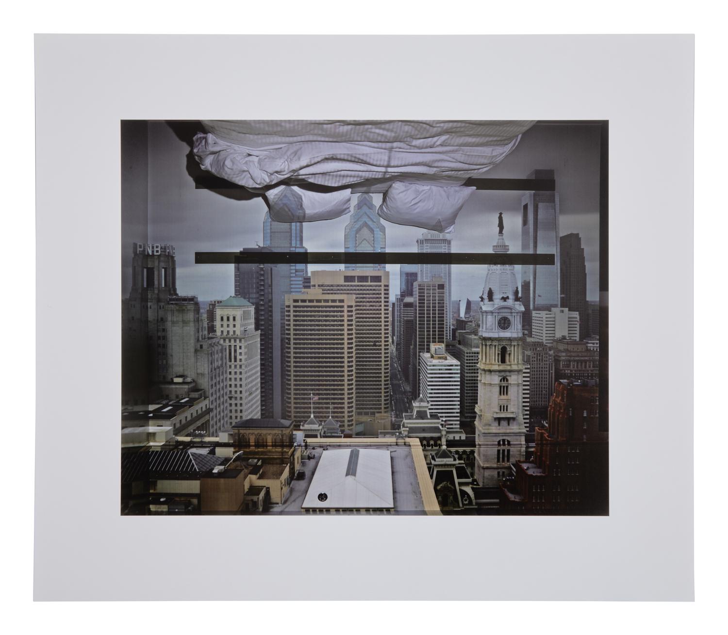 Camera Obscura: View of Philadelphia From Loews Hotel Room #3013 with Upside Down Bed , 2014