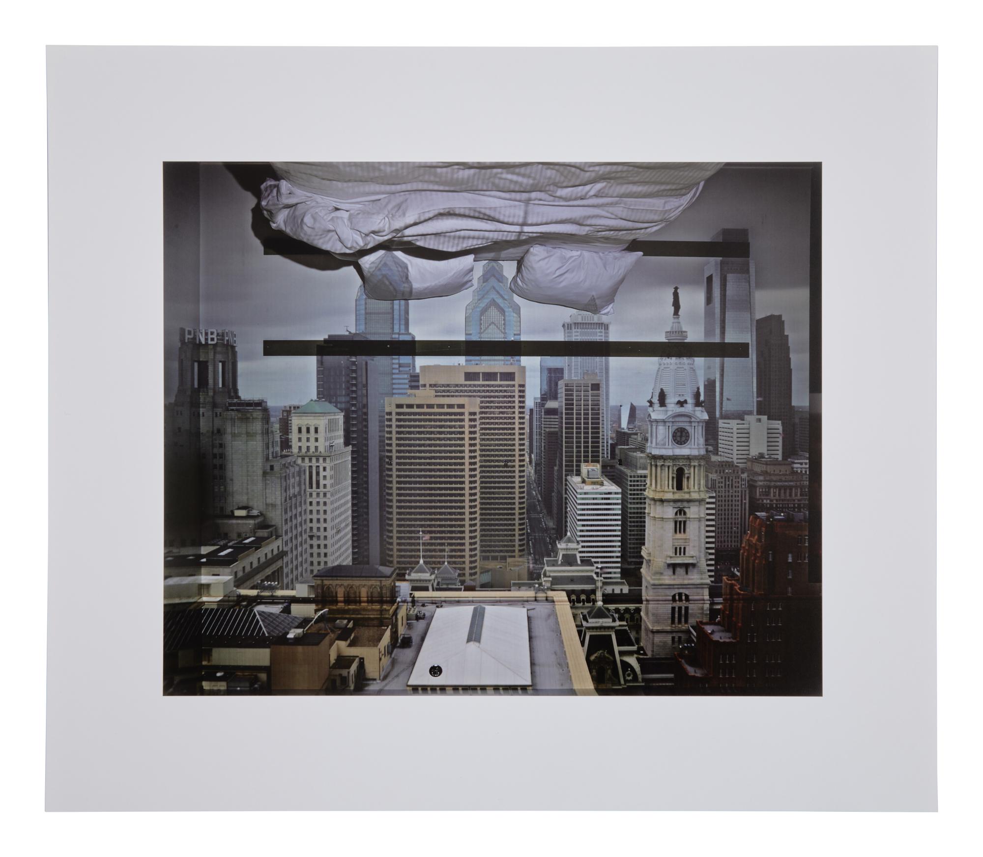 Camera Obscura: View of Philadelphia From Loews Hotel Room #3013 with Upside Down Bed , 2014