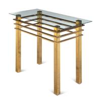A Modernist Brass and Glass Table