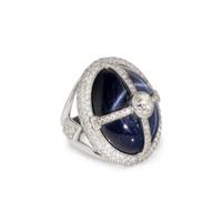 STAR SAPPHIRE AND DIAMOND RING