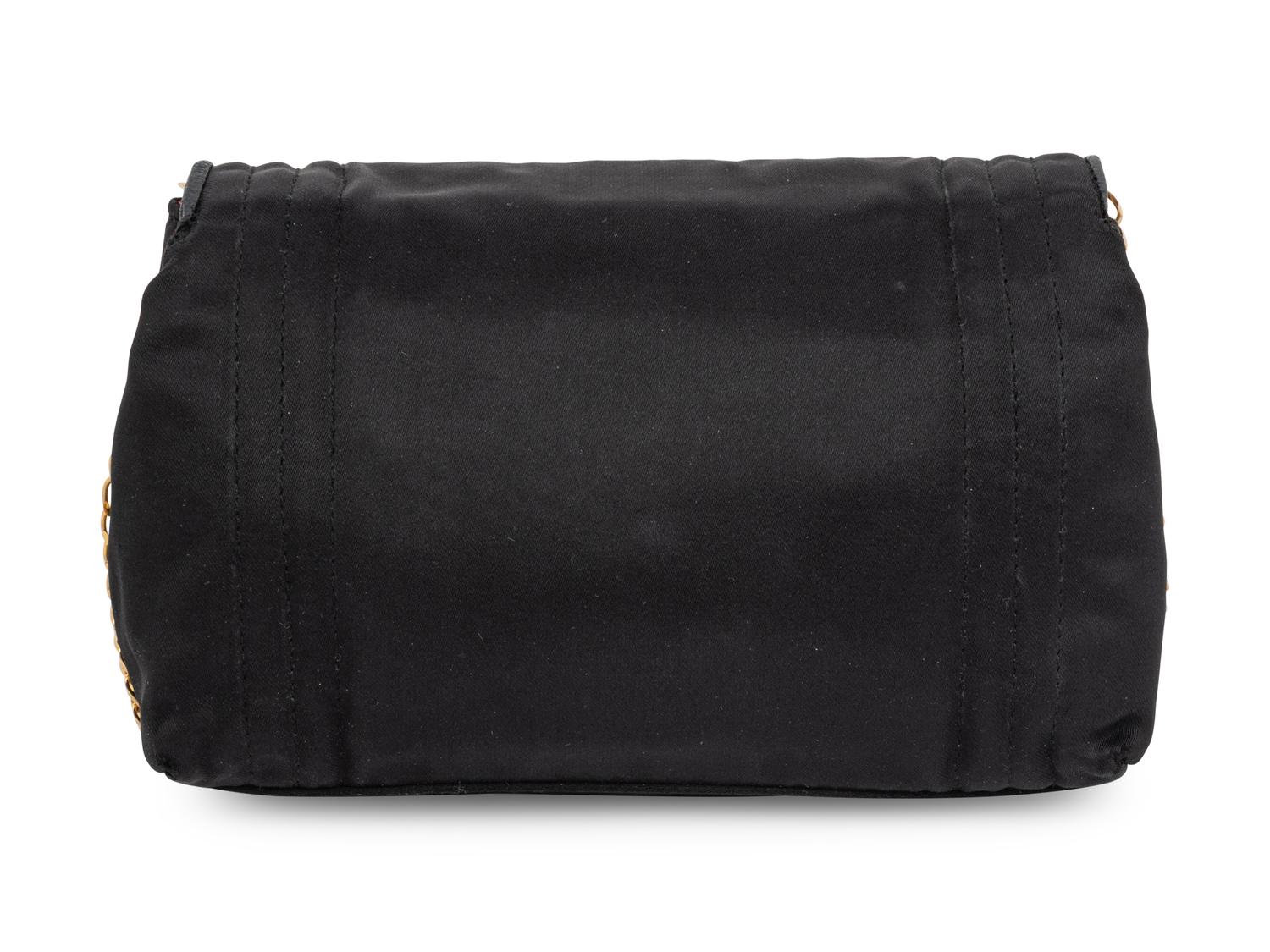 Chanel Black Silk Bag with Multiple Chain Strap, 1986-88