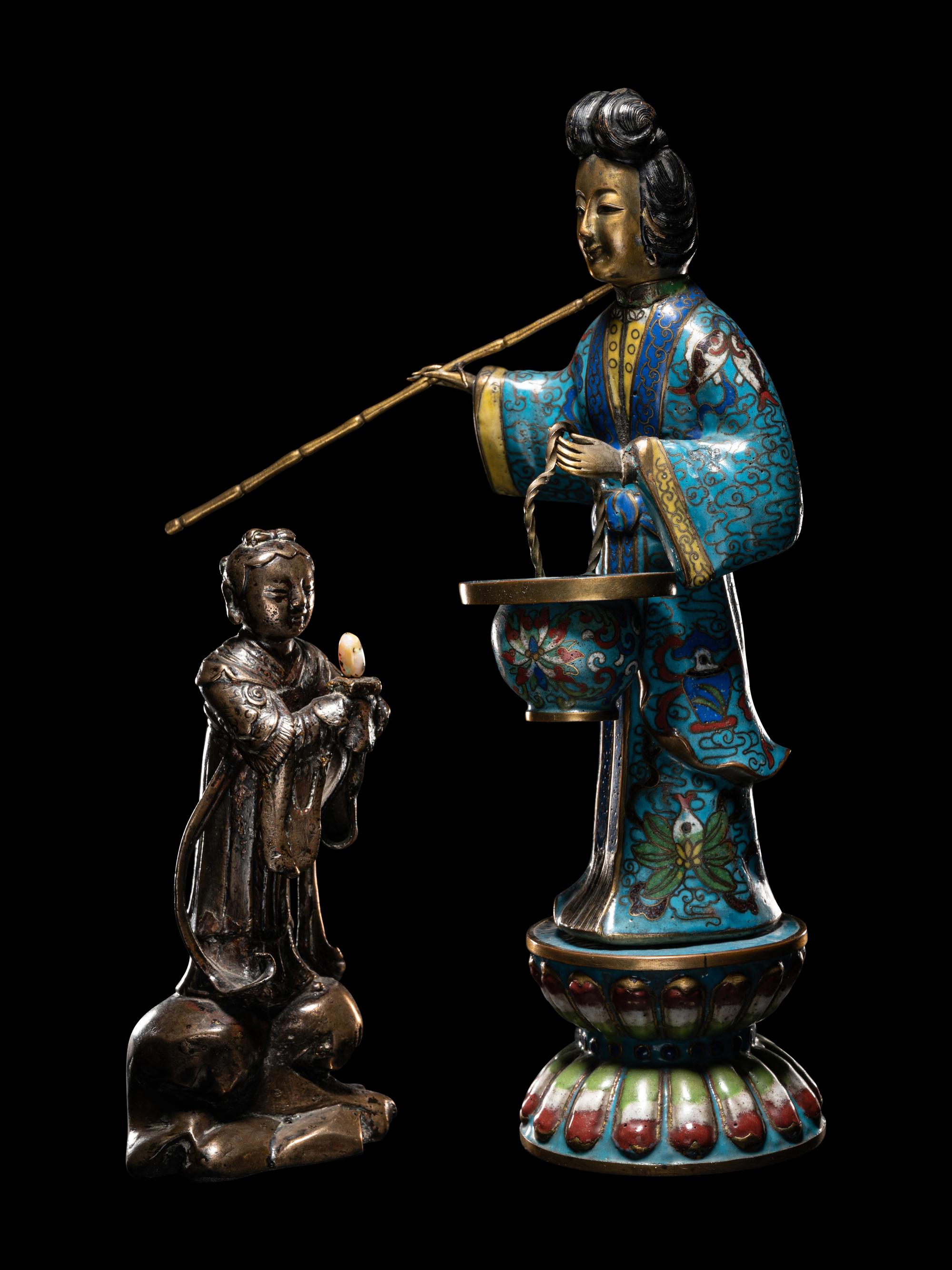 Two Chinese Figures of Female Immortals