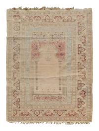 A Turkish Silk Prayer Rug — 19TH CENTURY