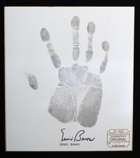 An Ernie Banks Signed Autograph Original Handprint Company Signed Handprint Display,