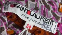 An Yves Saint Laurent Multicolor Geometric Patterned Dress, Size 34.