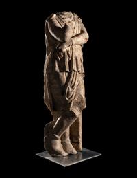 A Roman Marble Trapezophorus in the Form of a Barbarian Captive
