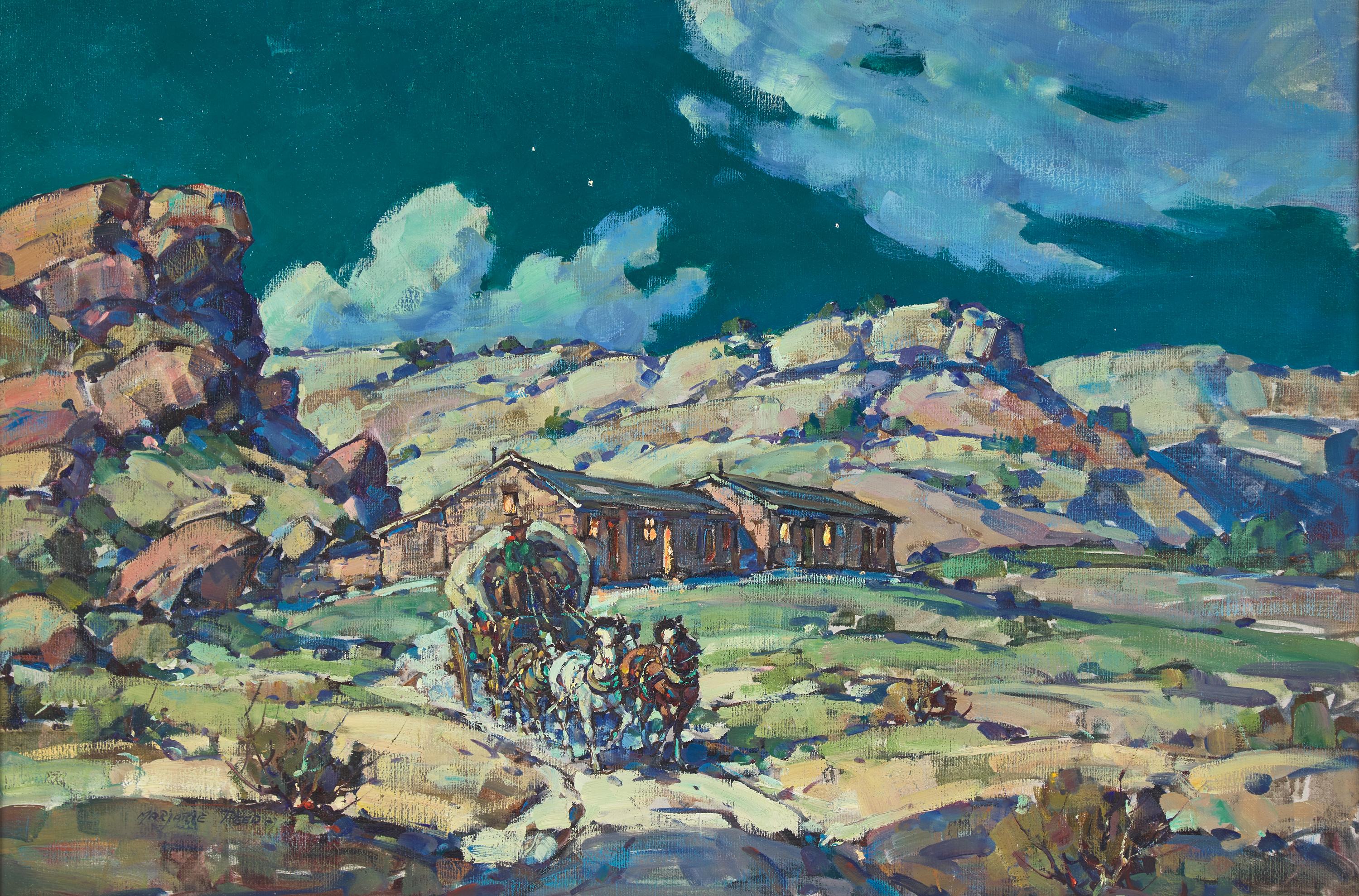Marjorie Reed (American, 1915-1996) — Freighting Out the Wool, Keams Canyon