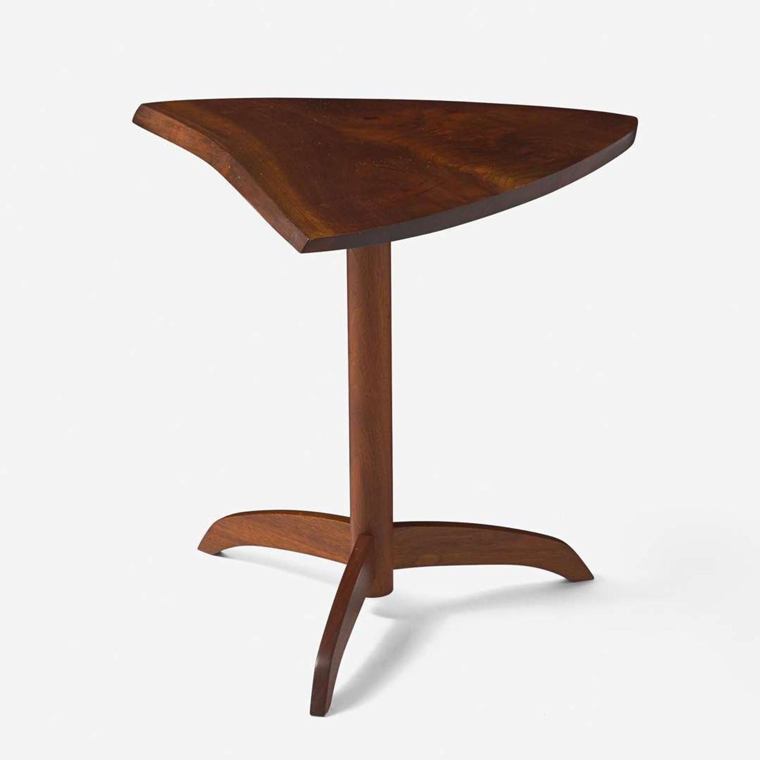 George Nakashima (American, 1905-1990) "Pedestal" End Table, New Hope, Pennsylvania, 1973