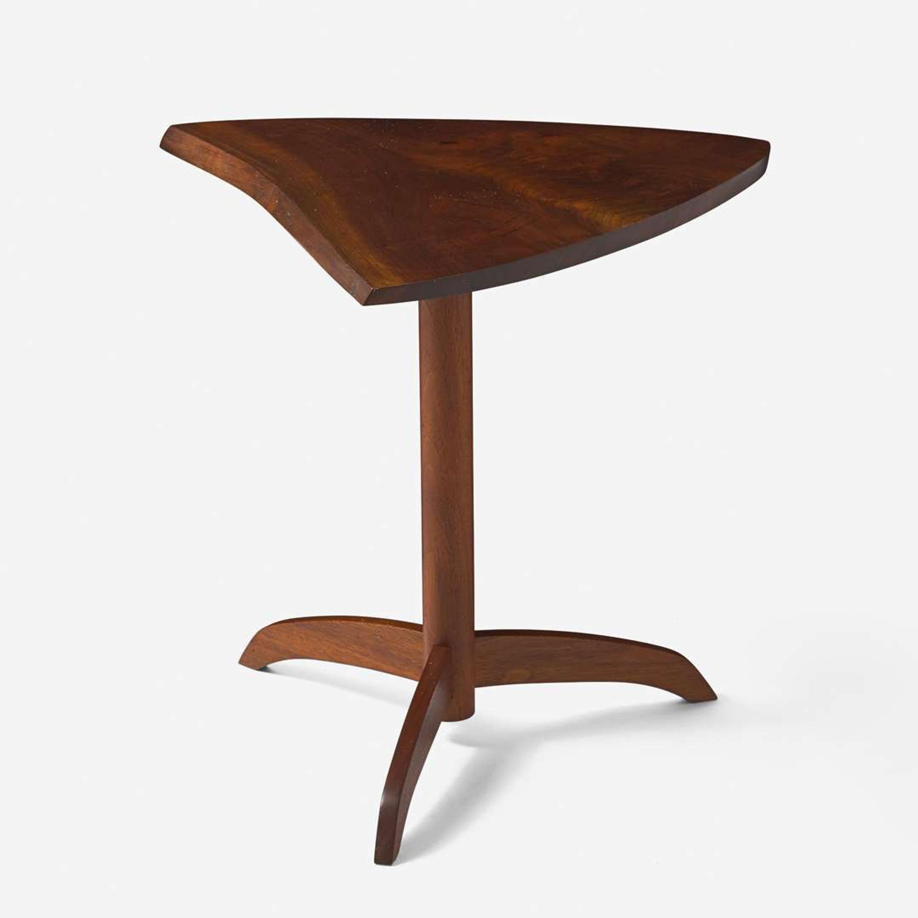 George Nakashima (American, 1905-1990) "Pedestal" End Table, New Hope, Pennsylvania, 1973