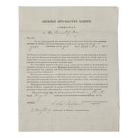[African-Americana] Wright, Elizur, Jr., and Arthur Tappan. Rev. Samuel J. May's Partially-Printed American Anti-Slavery Society Executive Committee Commission for 1836