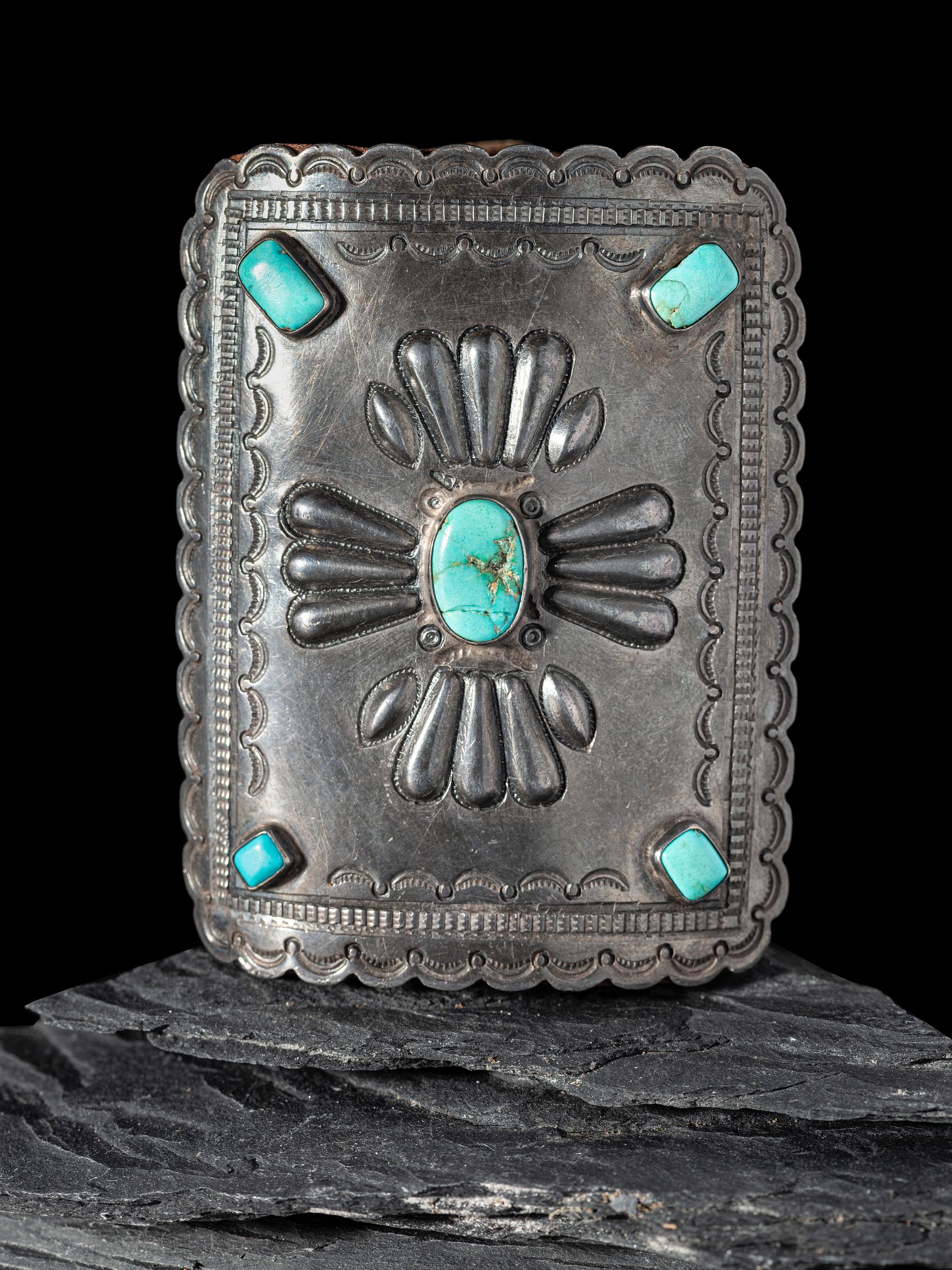 Navajo Silver and Turquoise Ketoh