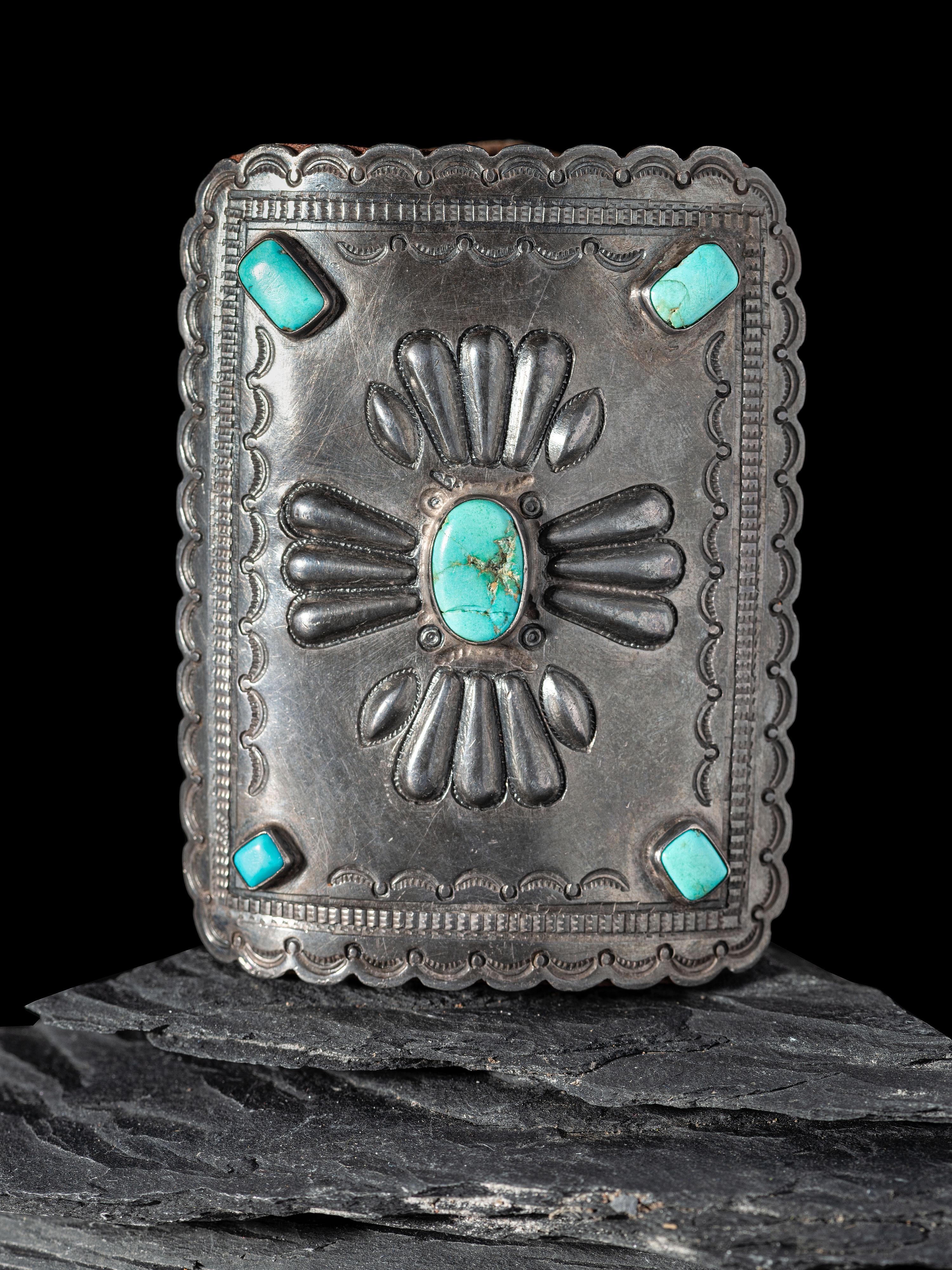 Navajo Silver and Turquoise Ketoh