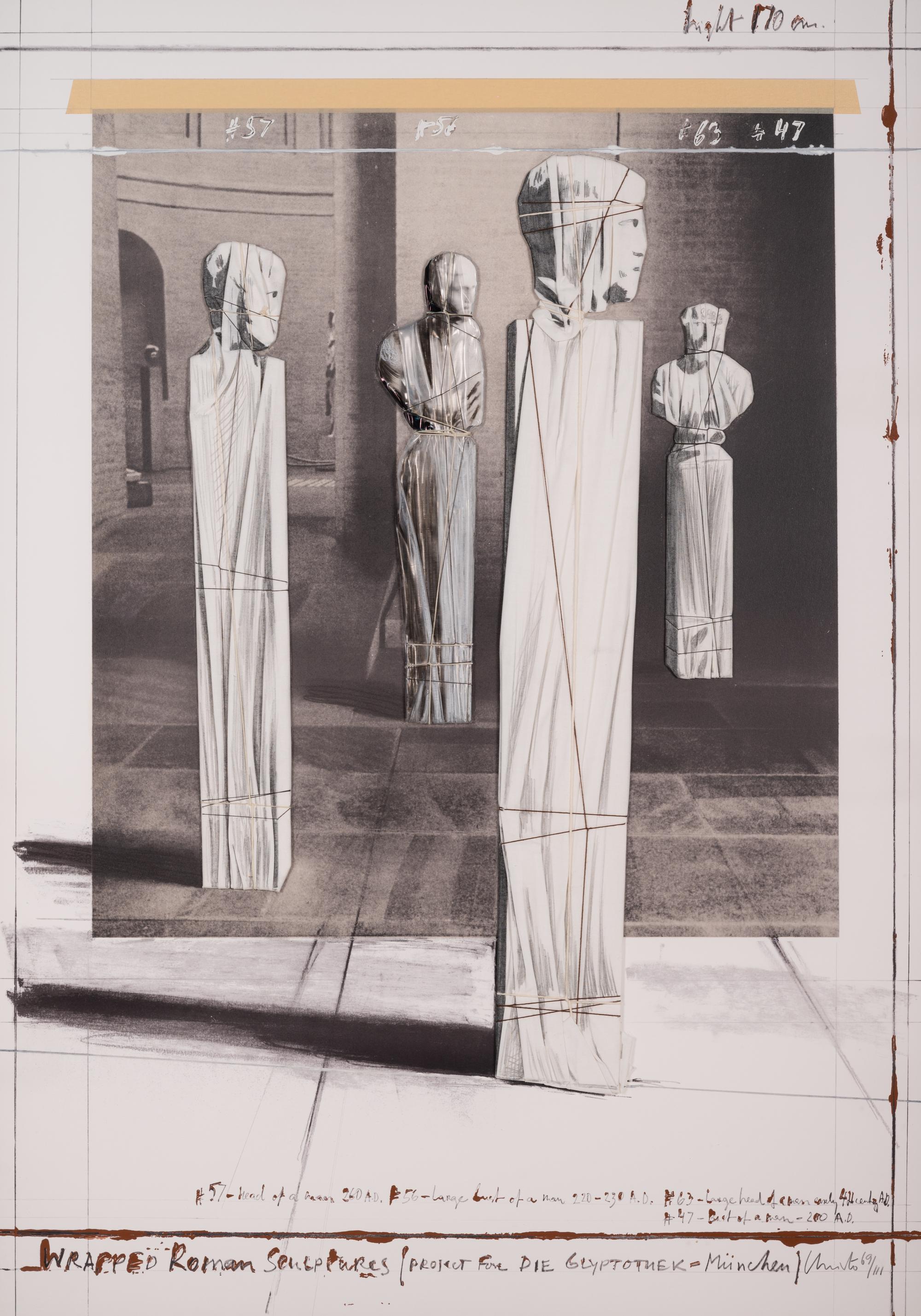 Wrapped Roman Sculptures, Project for Die Glyptothek - Munchen