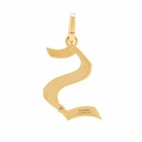 Foundrae, Yellow Gold and Diamond 'S' Pendant