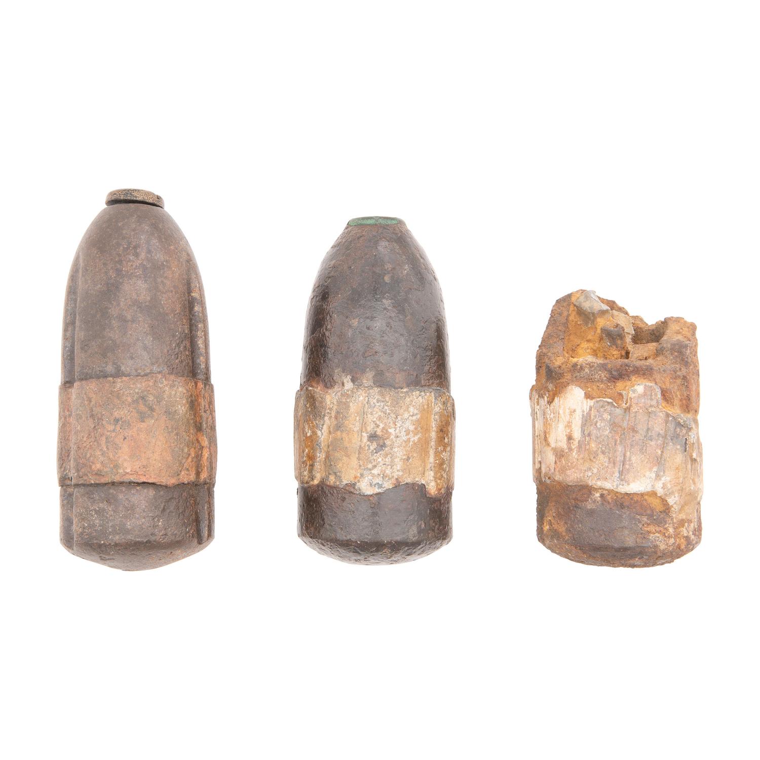 Three Dug Civil War Era Hotchkiss Shells