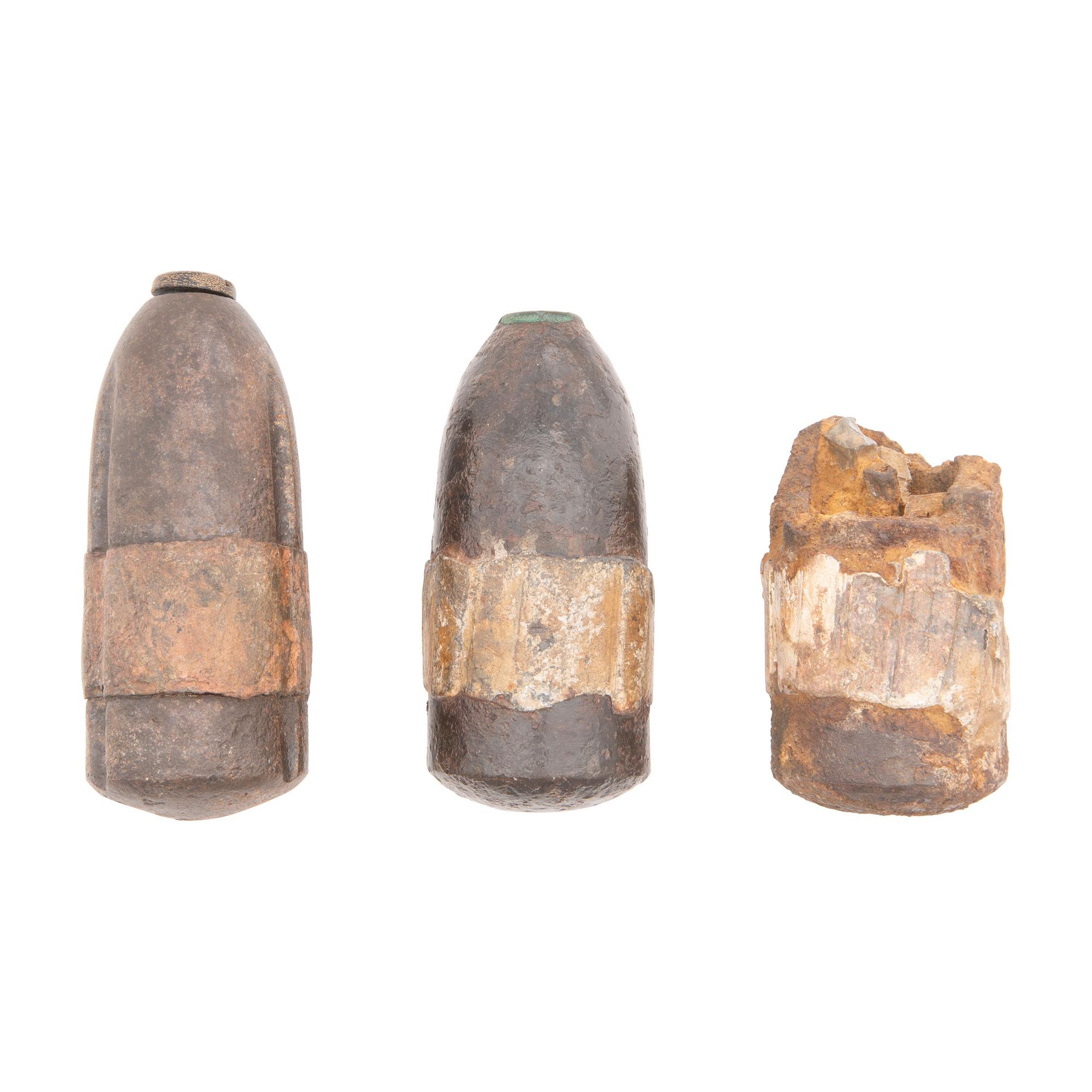 Three Dug Civil War Era Hotchkiss Shells
