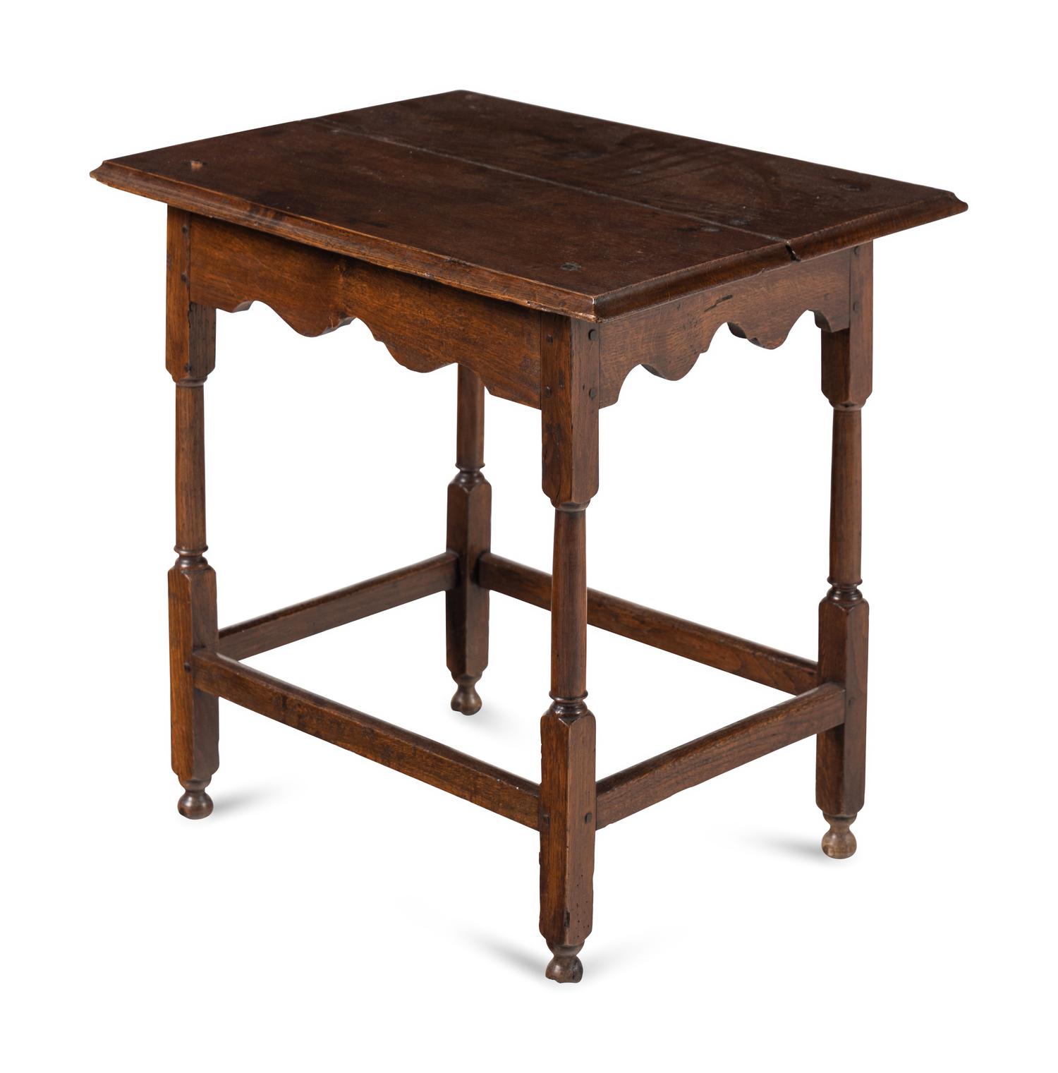 A William and Mary Oak Side Table