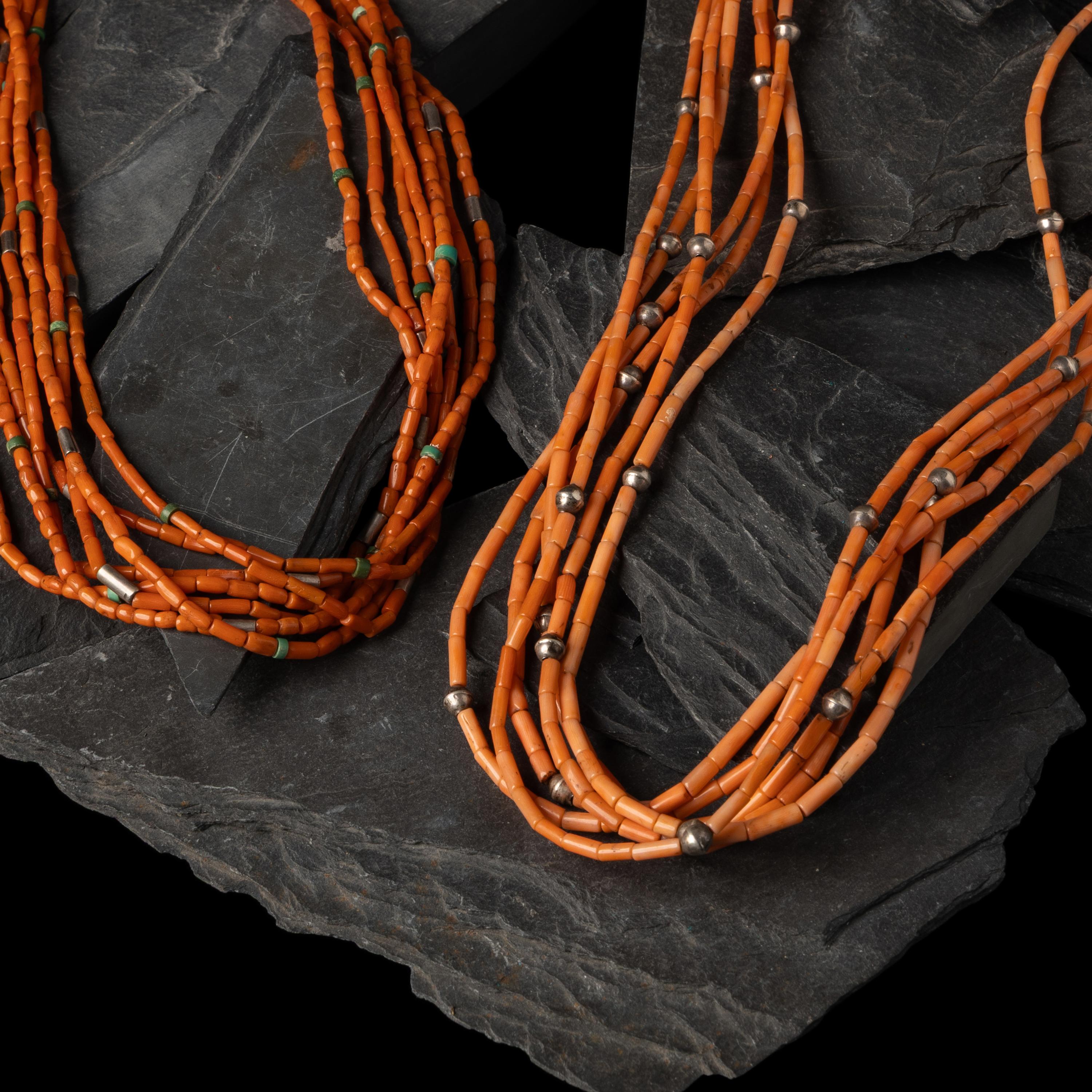 Pueblo Multi-strand Coal Necklaces