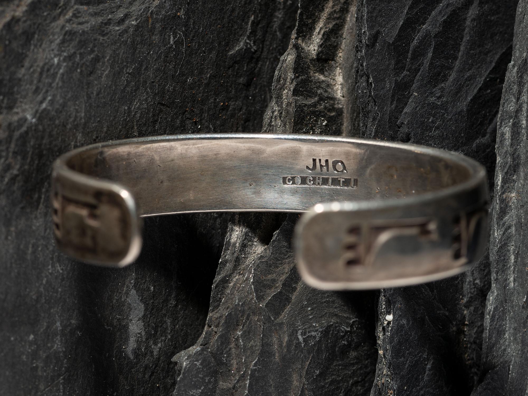Slender Silver and Turquoise Cuff Bracelet
