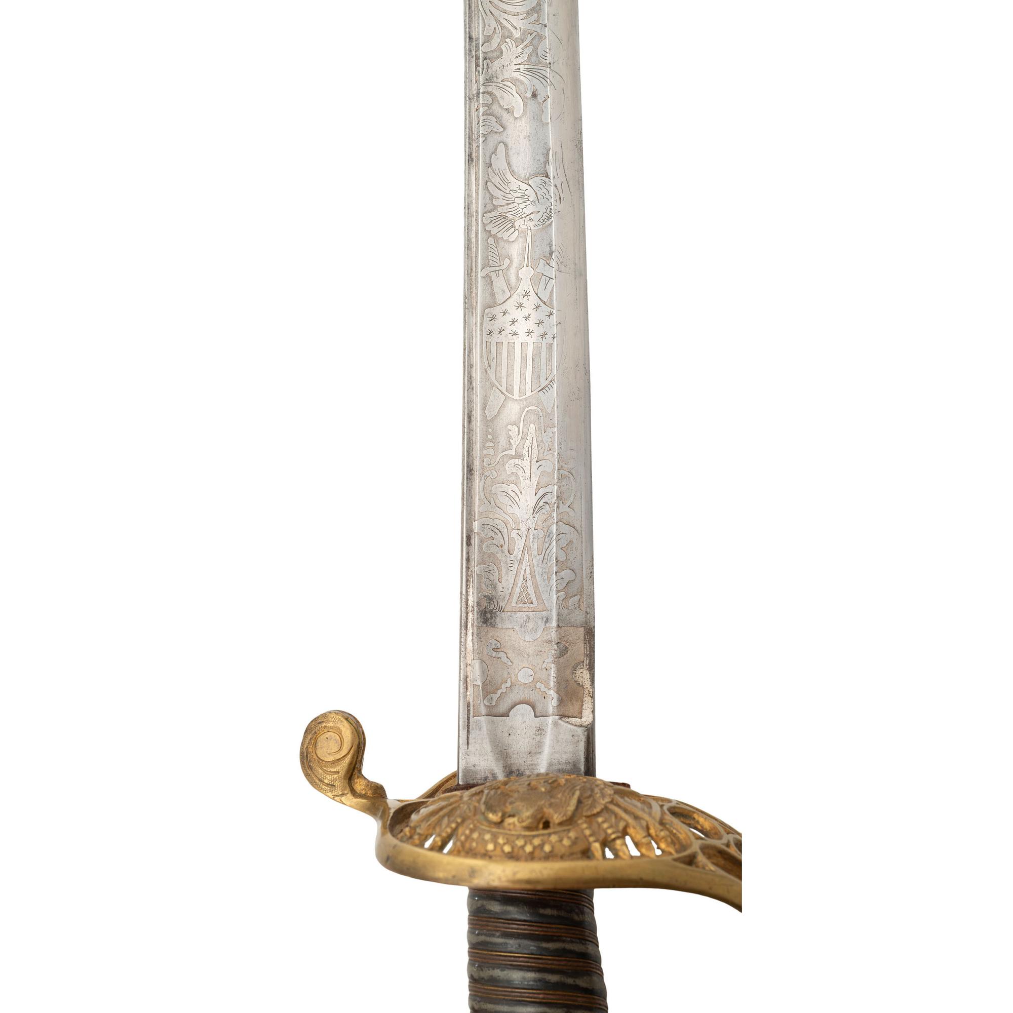 Sauerbier Non-Regulation British "Rifle Officers" Sword Presented to Major (General) Douglas Frazar 13th NY Volunteer Cavalry, later of the 104th USCT - The Man Who Caught Mosby and Let Him Go!