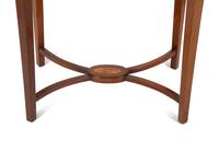 A George III Style Inlaid and Parcel Gilt Mahogany Oval Side Table — 20th Century