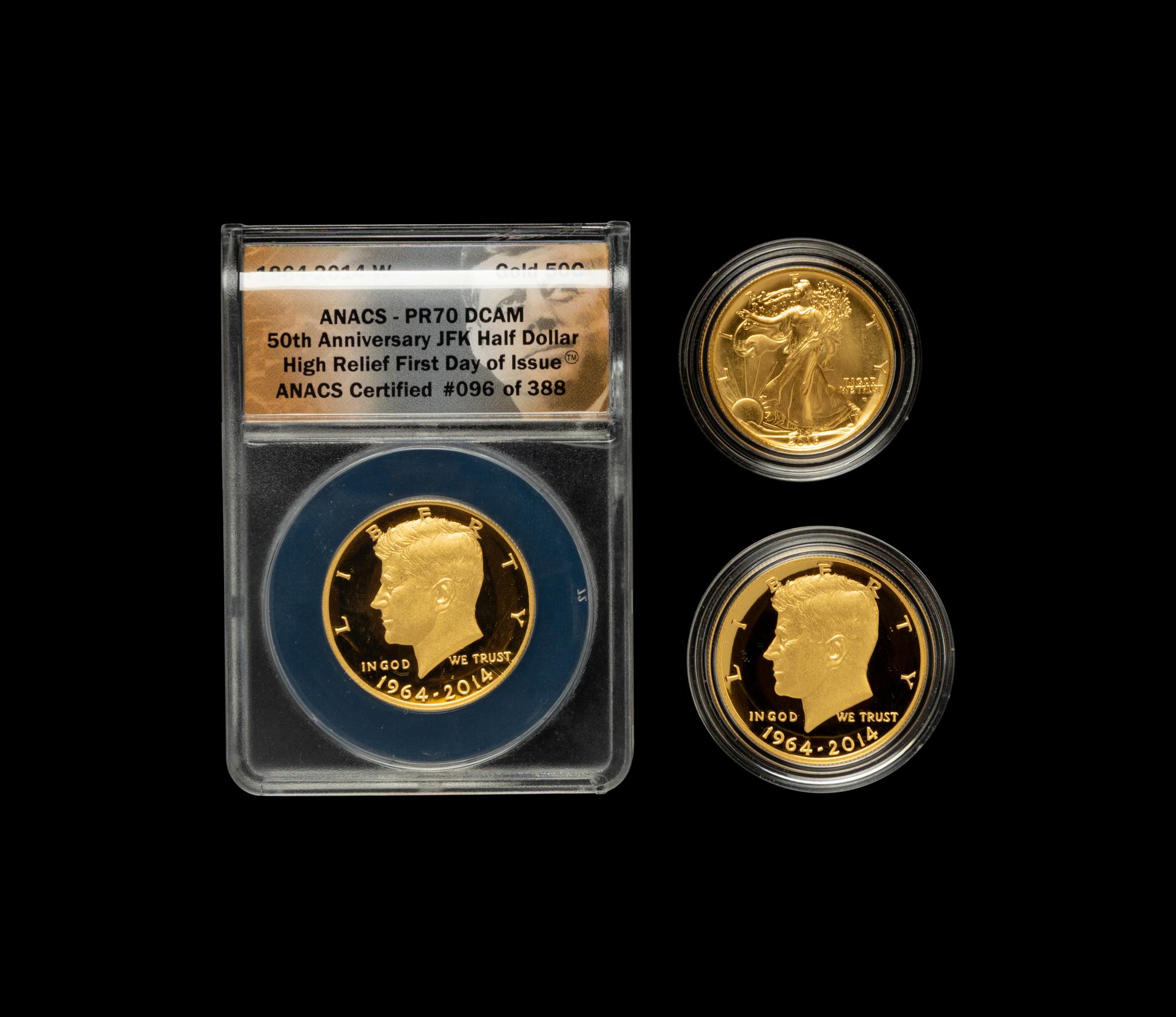 A Group of Three United States Mint Issued Commemorative Gold Coins