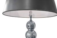 A Mid Century Glass Table Lamp 6.5" W x 6.5" D x 21" H (width and depth are of the base, not shade) — United States, Mid-20th Century