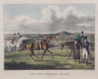 Henry ALKEN, after - Henry ALKEN and Thomas SUTHERLAND, engravers Image 10 3/4 x 15 inches. — High Mettled Racer, Plate I-VI