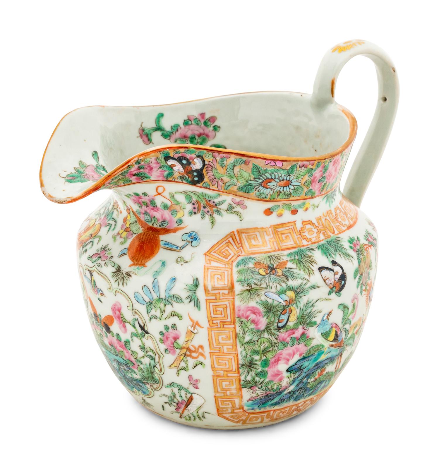 A Chinese Export Famille Rose Porcelain Pitcher