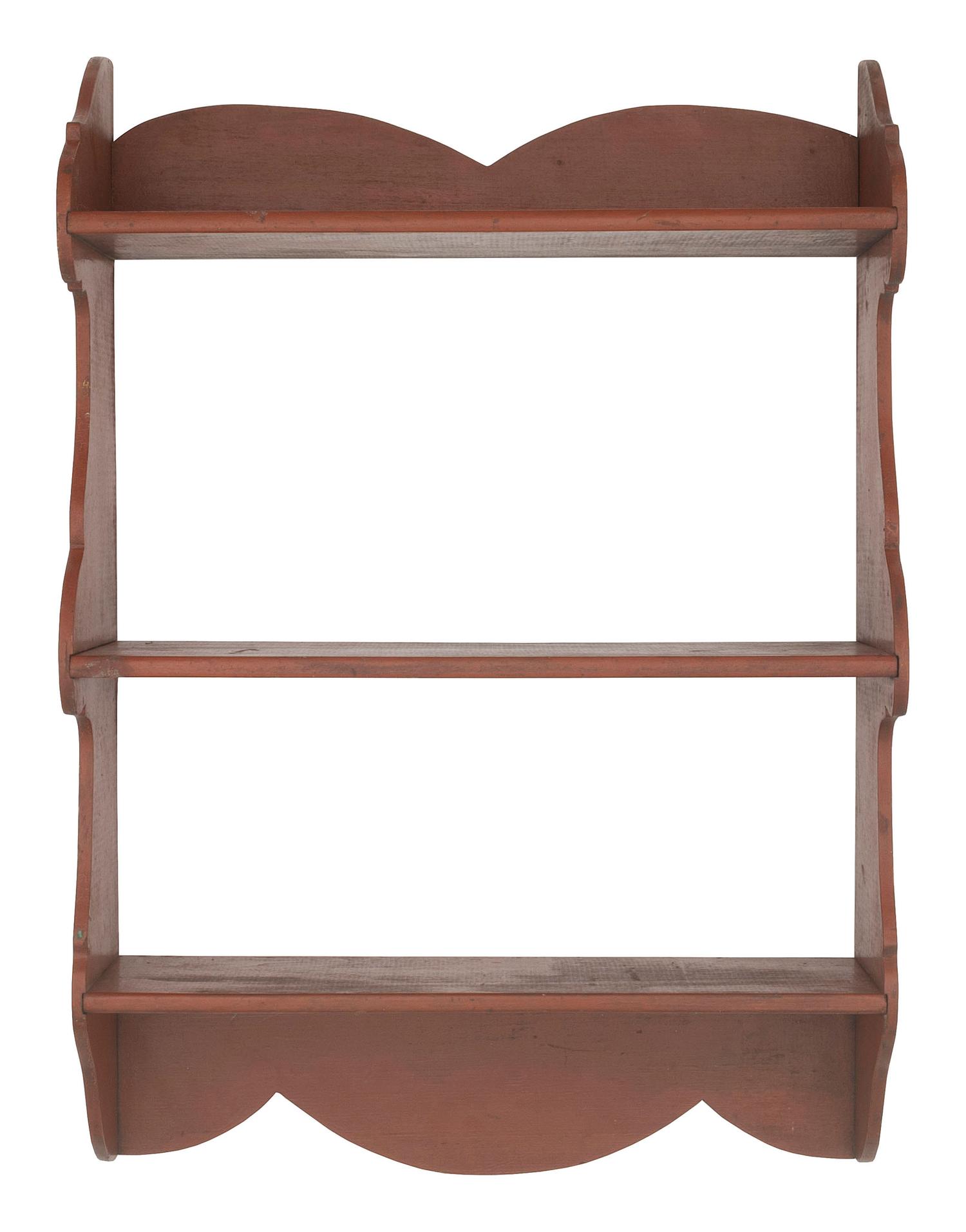 Two Country Painted Hanging Shelves