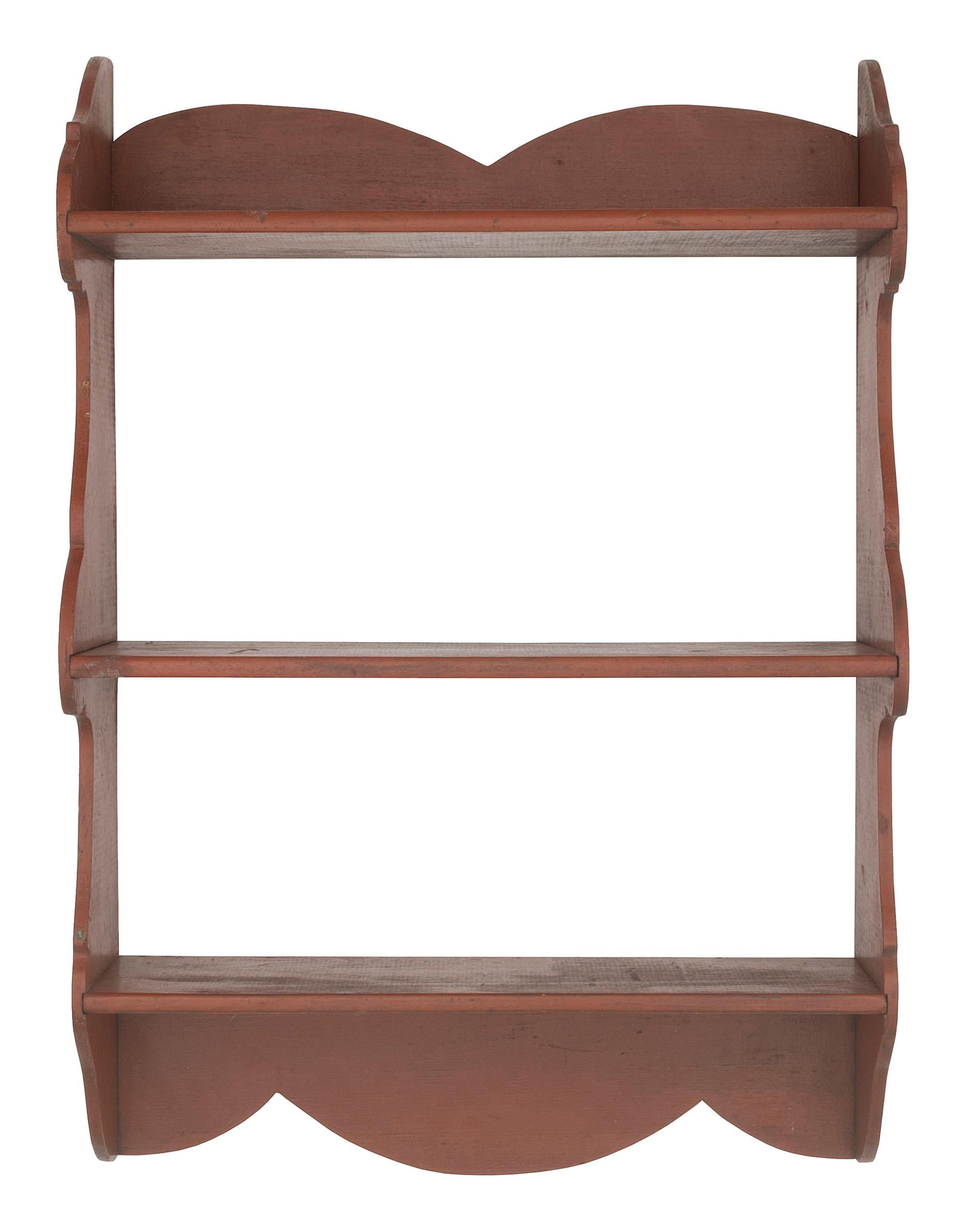Two Country Painted Hanging Shelves