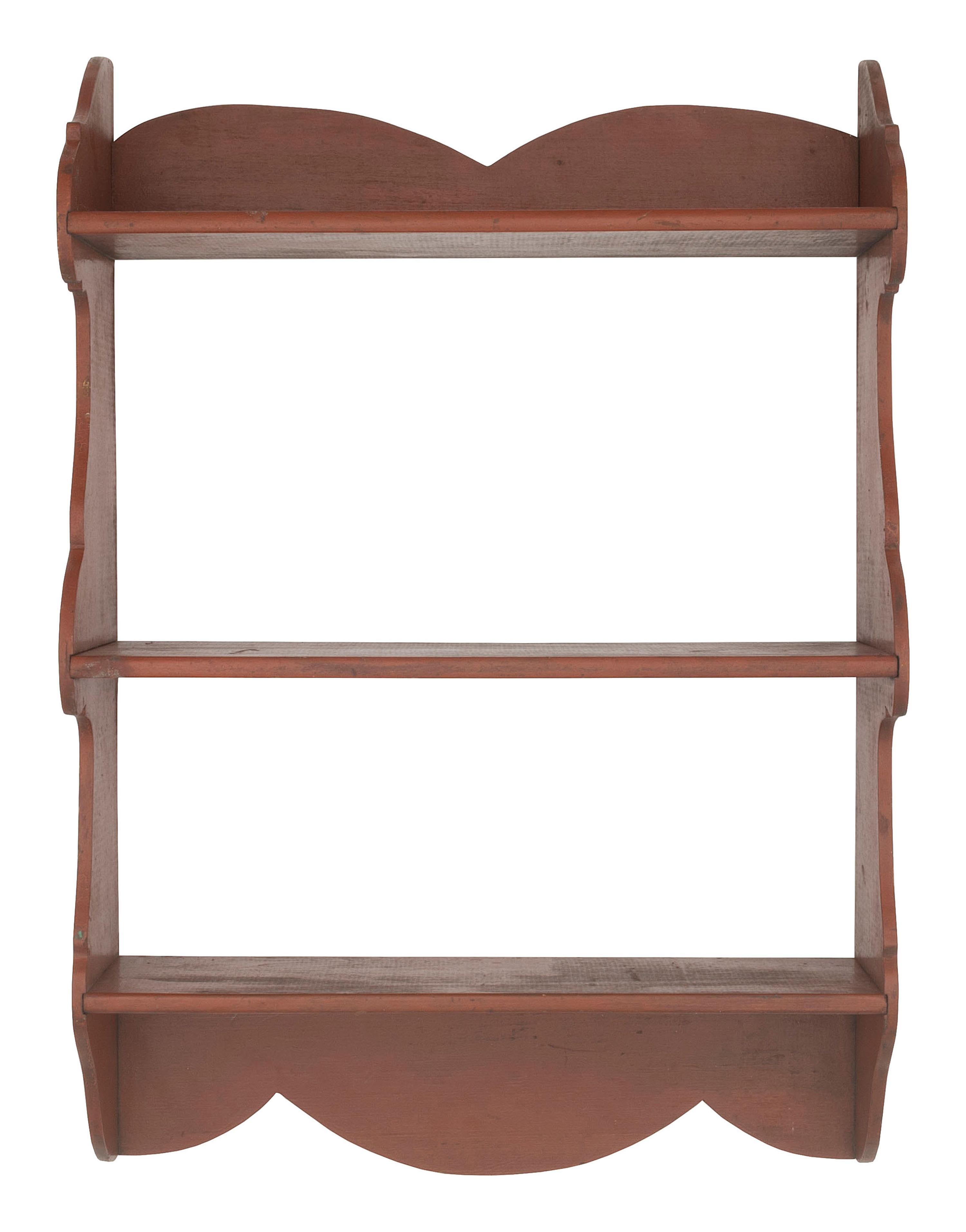 Two Country Painted Hanging Shelves