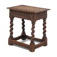 An English Oak Joined Stool