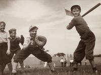A group of three photographs ( Untitled (Lucky Strike) , 1930s; Untitled (Baseball Game) , 1930s; Westinghouse Icebox Advertisement , 1928)