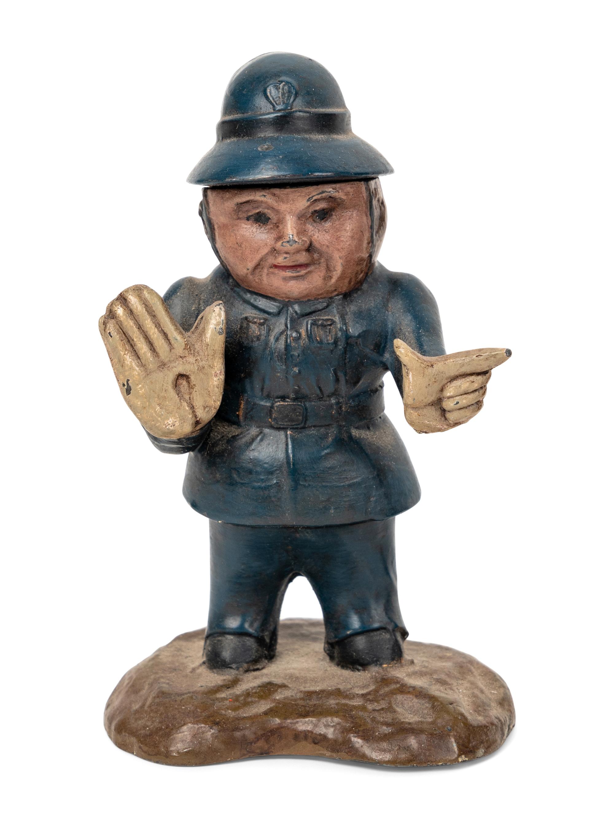 A Group of Five Cast Metal Figural Inkwells