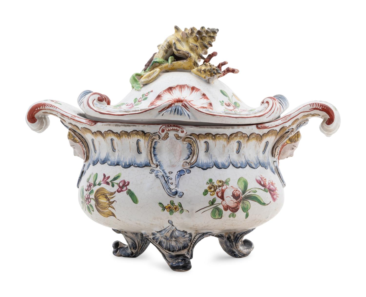 A French Faience Soup Tureen