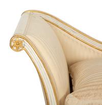 An Italian Painted and Parcel Gilt Chaise Lounge