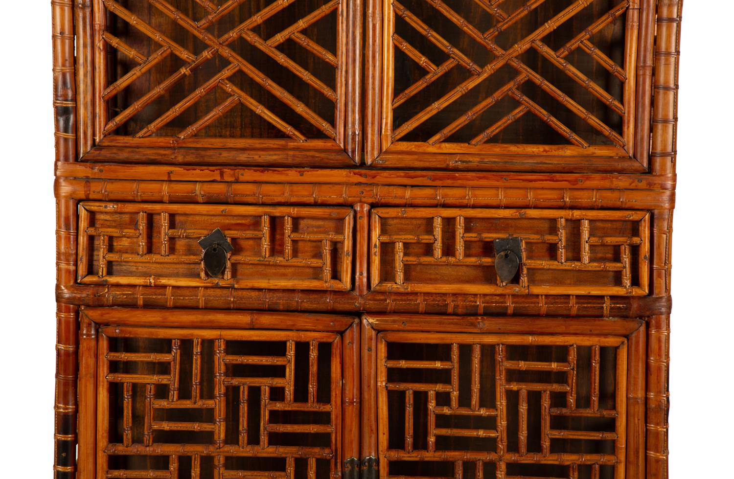 An Asian Design Bamboo Cabinet — 20th Century