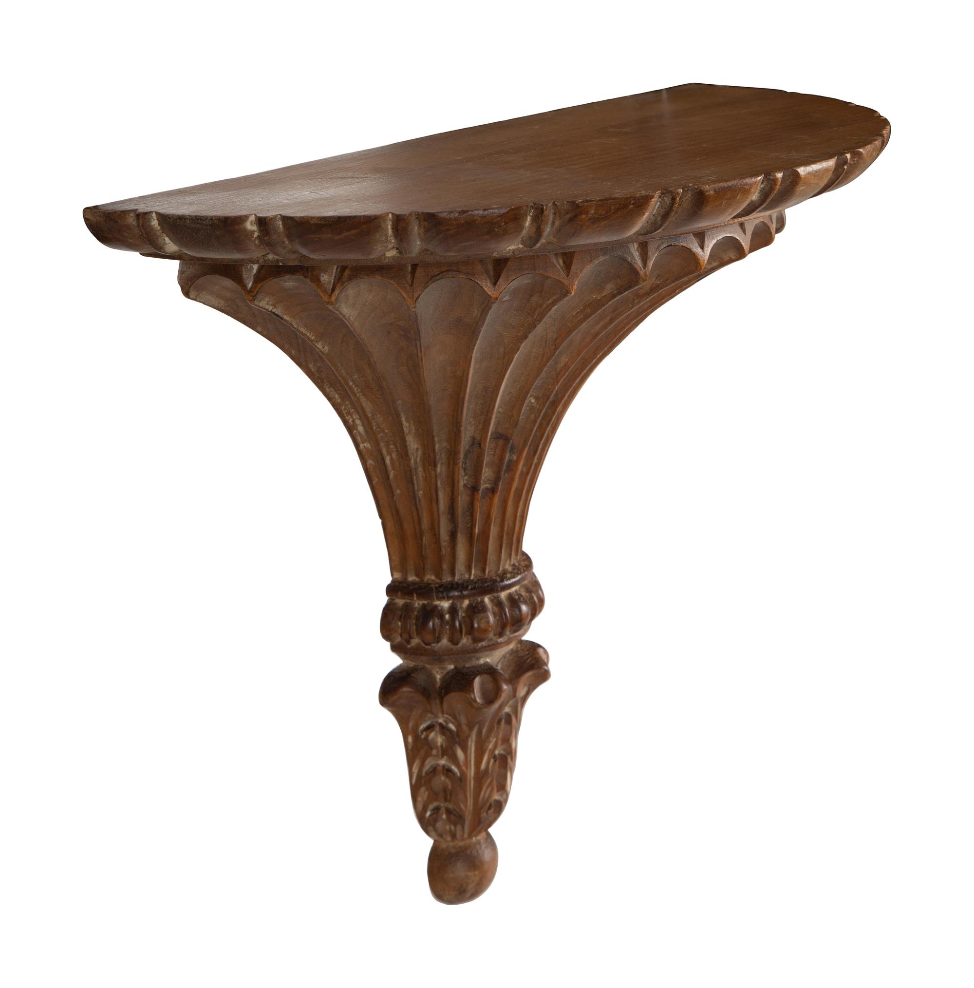 A Pair of Louis XVI Style Carved Wood Wall Brackets