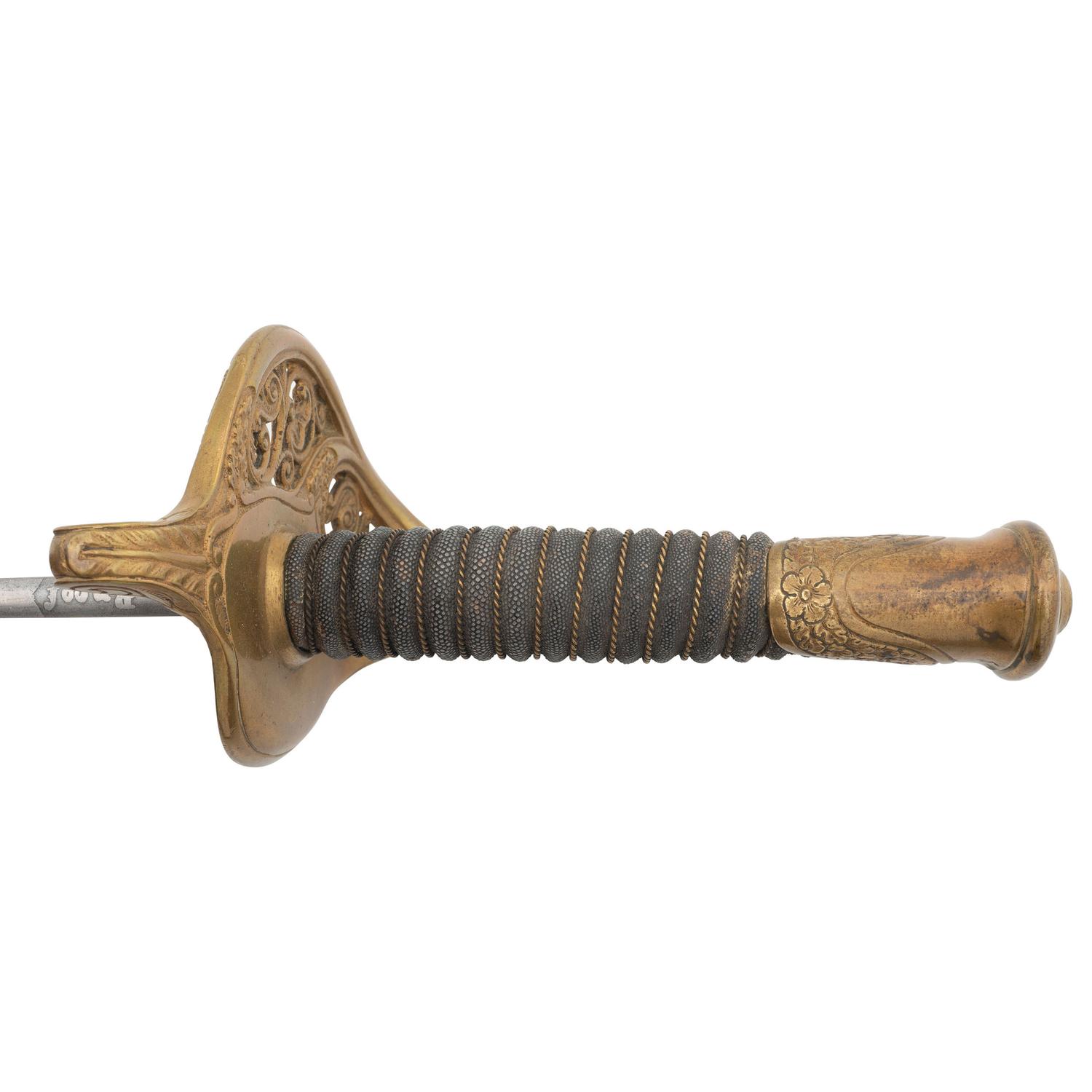 Model 1850 Foot Officers Sword Inscribed to Lt. James Reeves 24th NJ - Wounded at Fredericksburg & Chancellorsville with CDV