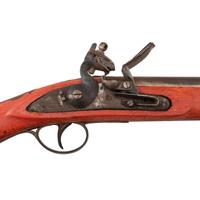 Belgian Flintlock Trade Musket with Native Applied Red Paint