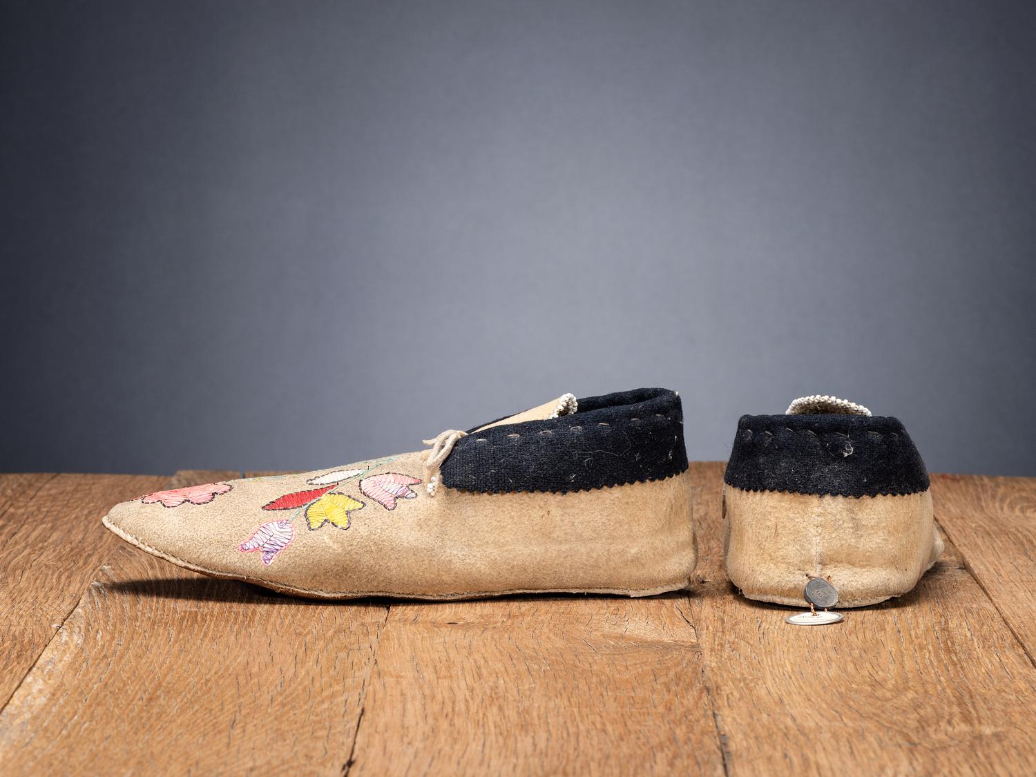 Sioux Quilled Hide Moccasins